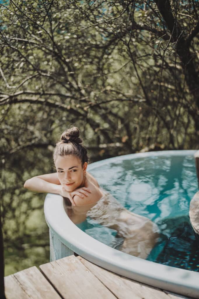 Relax in the hot tub